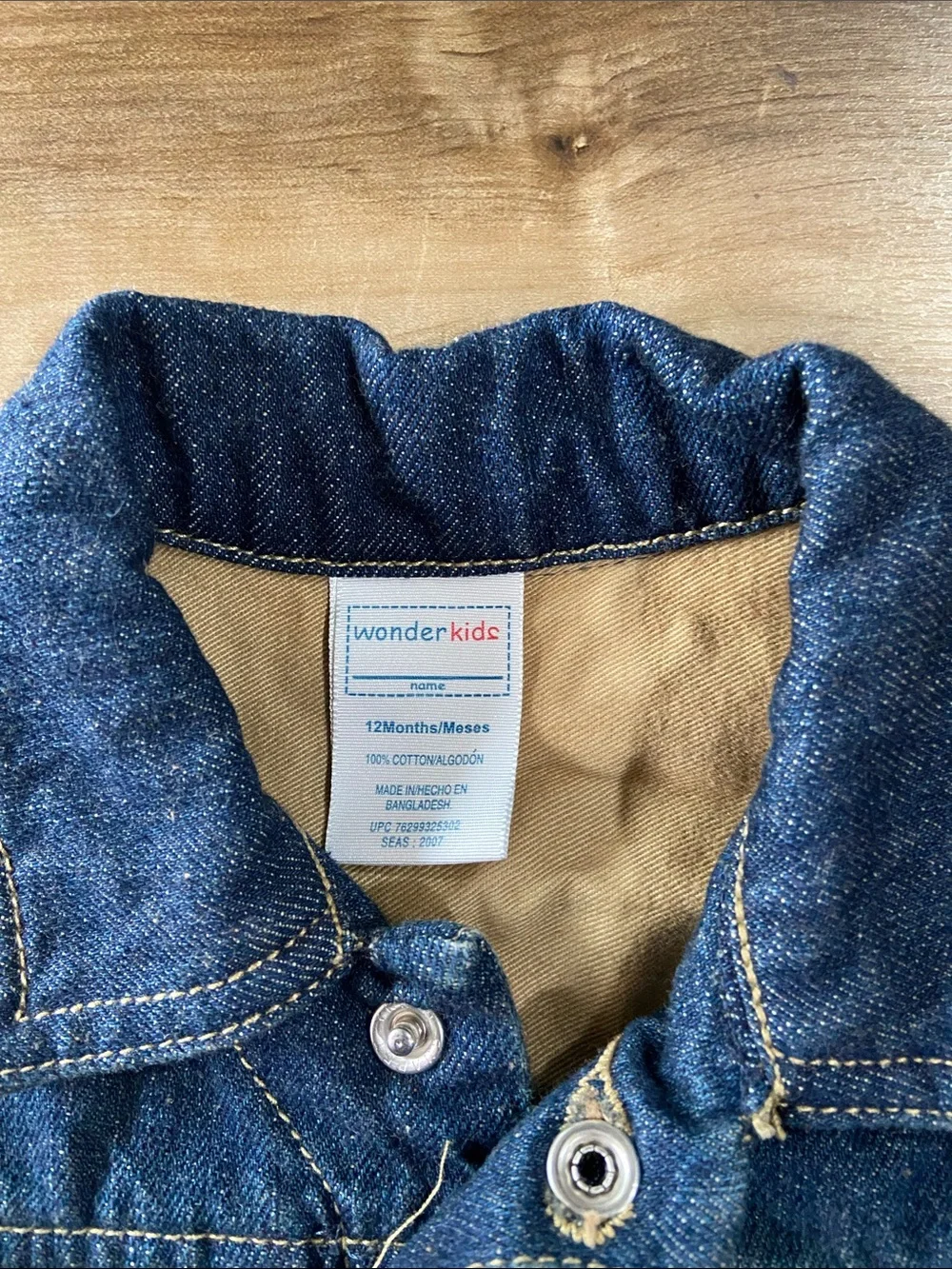 Kids Dark Blue Denim Jacket - Classic Button-Up